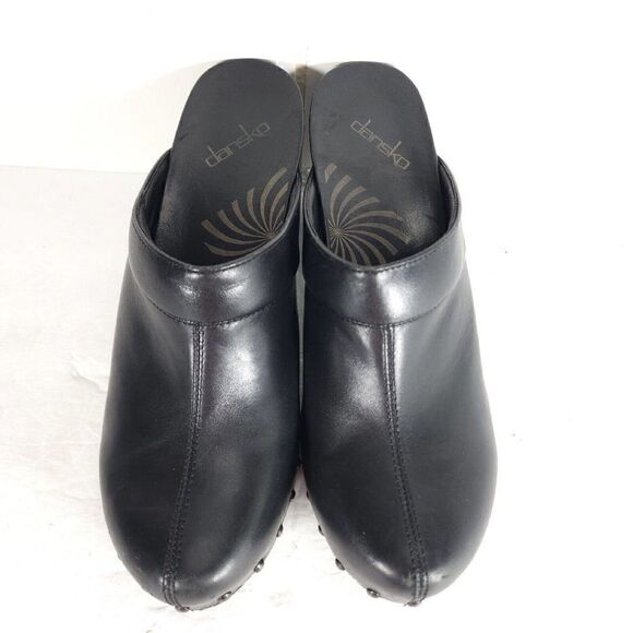 Dansko Women's EU40 US9-9,5 Leather Distressed Studded Platform Clogs Shoes - Picture 12 of 13